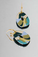 Bulle Terre Bleue - Green Earrings