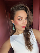 Curieuse Terre Bleue - Green Earrings