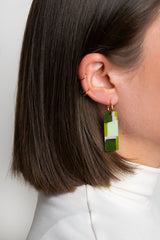 Moderne Mondaine - Olive and Lilac Earrings