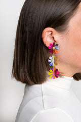 Fleurie Collage Earrings - Pink Earrings