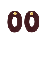 Ovale Désir - Bordeaux Earrings