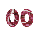 Ovale Désir - Bordeaux Earrings