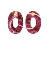 Ovale Désir - Bordeaux Earrings