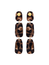 Curieuse Fauve - Brown Earrings