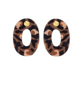 Ovale  Fauve- Brown Earrings