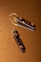 Fine Fauve - Brown Earrings