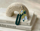 Douce Terre Bleue - Green Earrings