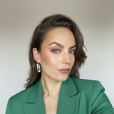 Douce Terre Bleue - Green Earrings