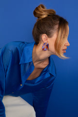 Ovale Rêve en Bleu - Blue Earrings