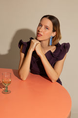 Classique Indigo - Blue Earrings