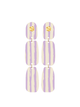 Curieuse Stripe Purple - Earrings
