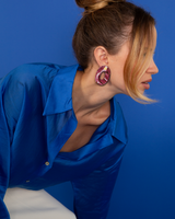 Ovale Désir - Bordeaux Earrings