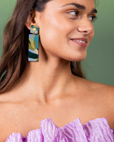 Classique Terre Bleue - Green Earrings