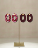 Ovale Désir - Bordeaux Earrings