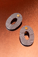Ovale Équilibre - Gray Earrings