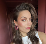 Ovale Désir - Bordeaux Earrings