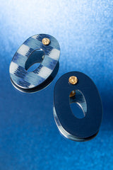 Ovale  Indigo - Blue Earrings