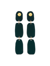 Curieuse Terre Bleue - Green Earrings