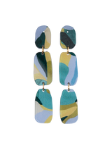 Curieuse Terre Bleue - Green Earrings