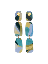 Curieuse Terre Bleue - Green Earrings