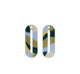 Douce Terre Bleue - Green Earrings