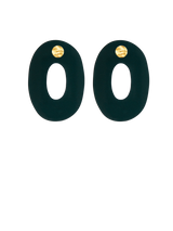 Ovale  Terre Bleue- Green Earrings