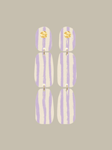 Curieuse Stripe Purple - Earrings