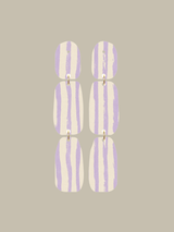 Curieuse Stripe Purple - Earrings