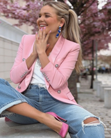 Curieuse Flower Blue- Pink - Earrings