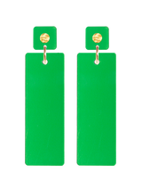Classique Glitch Earrings - Green and Pink Statement Earrings
