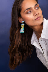 Classique Terre Bleue - Green Earrings