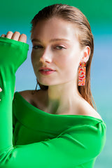 Classique Flore - Orange Earrings