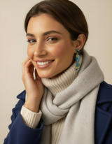 Curieuse Terre Bleue - Green Earrings